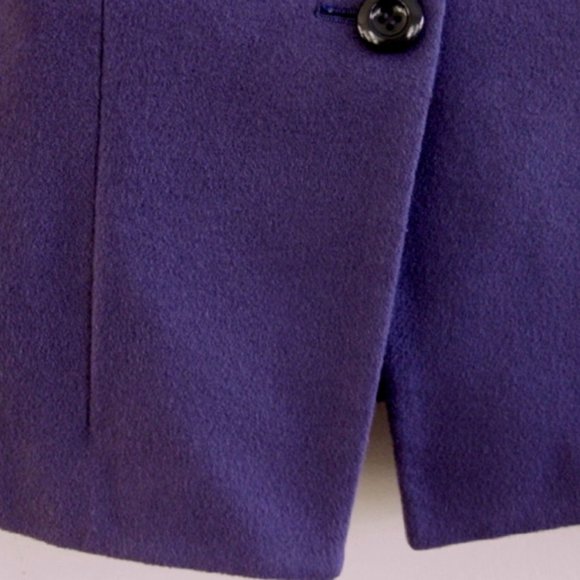 VTG Mary Ann Restivo jacket 4 Purple Asymmetric USA Fitted Blazer Union label - Picture 6 of 6
